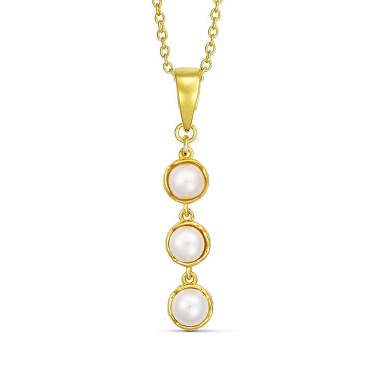 PEARL HALSKÆDE VEDHÆNG MED 3