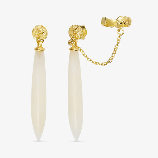 JADE ØRERINGE MED EAR CUFF